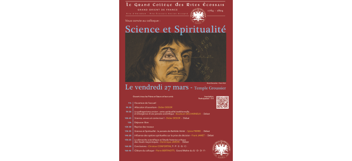 Colloque : "Science et Spiritualité". Paris, 27 mars 2026